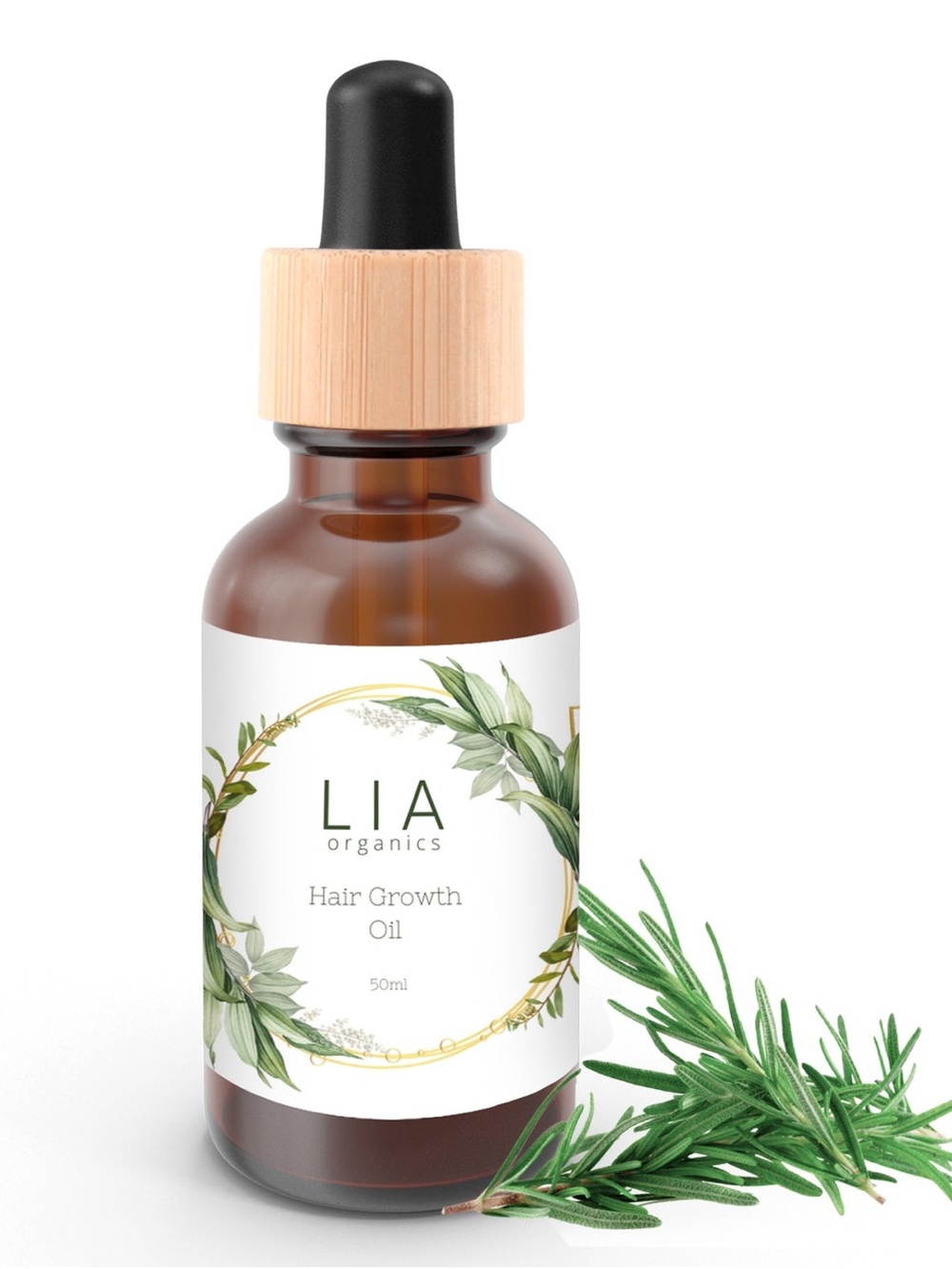 LIA Organics HAIR GROWTH OIL, 50mL - All Natural / Organic - New & Sealed